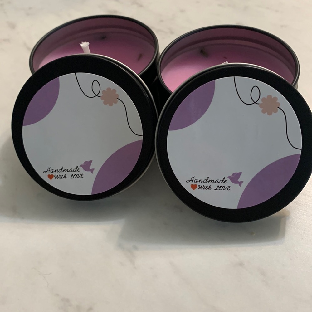 Handmade Soy Wax Candles Set of 2 - Soy Candles burns clean